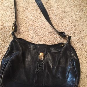 Black leather purse